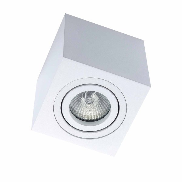 Spot de surface carré orientable 9x9 cm blanc Linber, spot réglable au plafond 2
